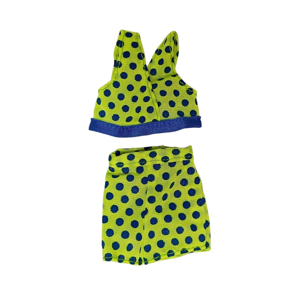 Vintage 1993 Barbie 11289 Floatin' Cool Clothing‎ Set Green Blue Dot